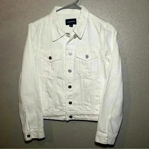 J. Crew Jackets & Blazers - J. Crew Classic White Denim Jeans Jacket - Small